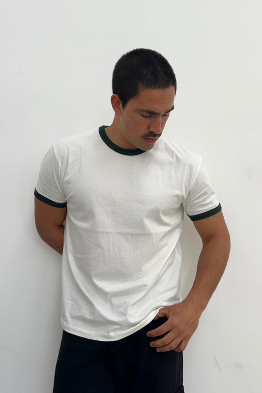 Remera Combinada Varsity Blanco