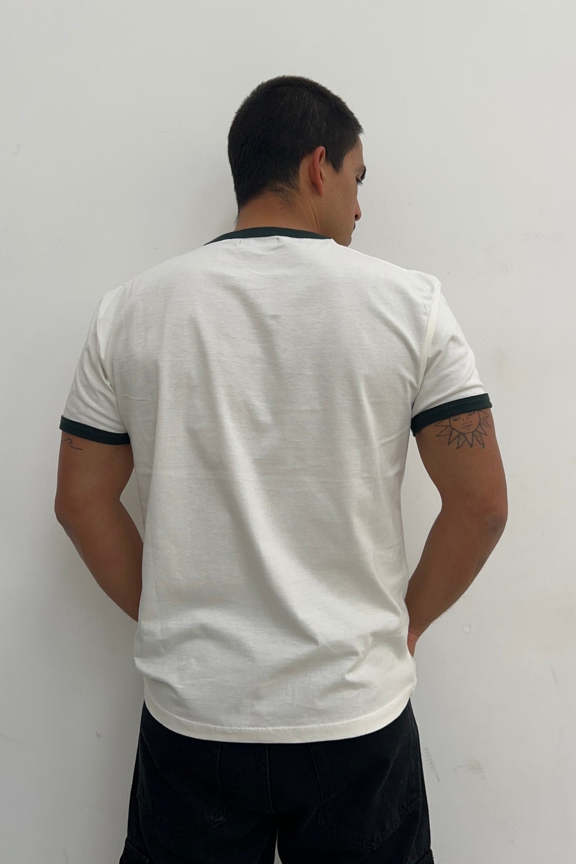 Remera Combinada Varsity Blanco