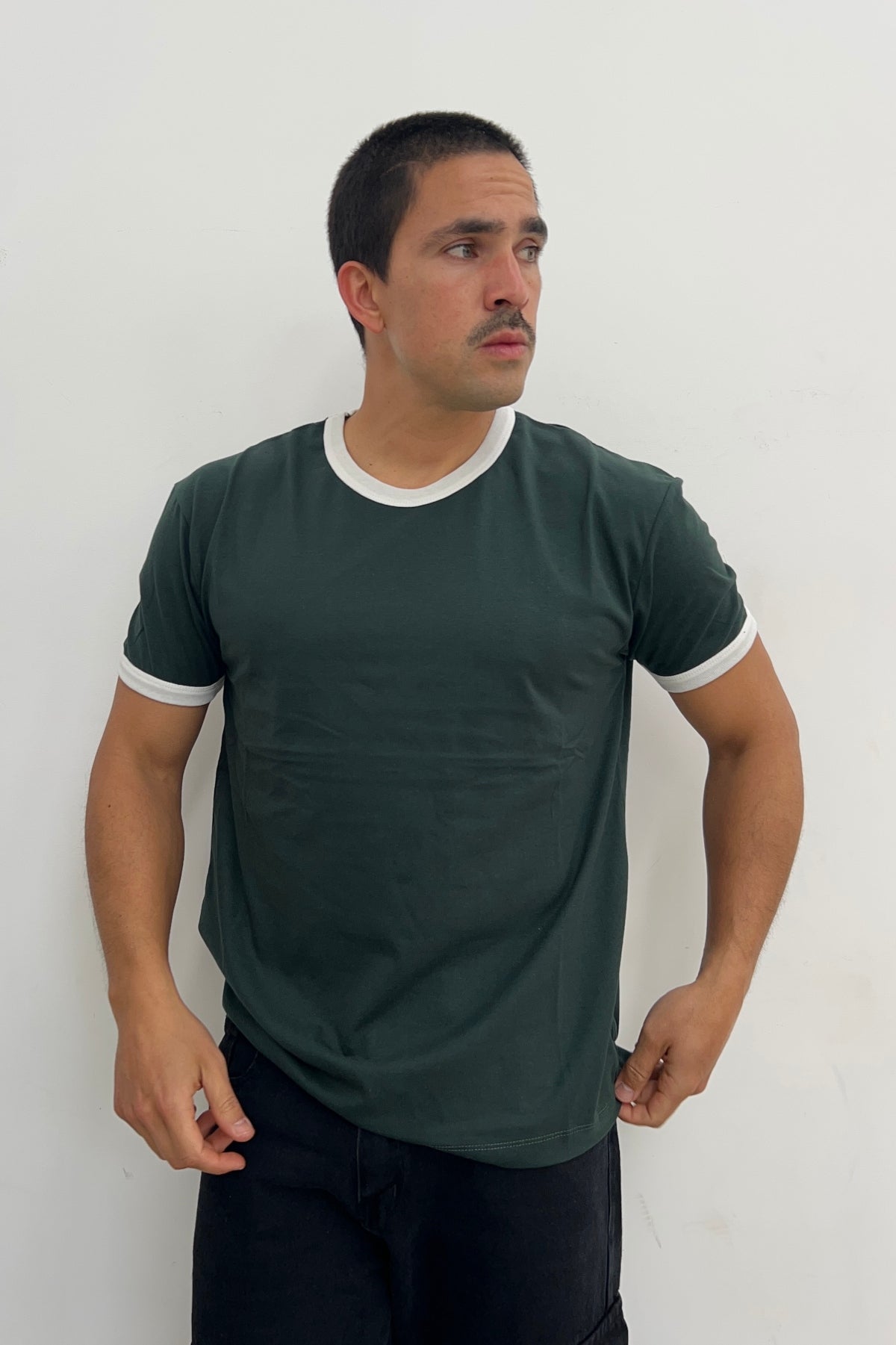 Remera Combinada Varsity Verde