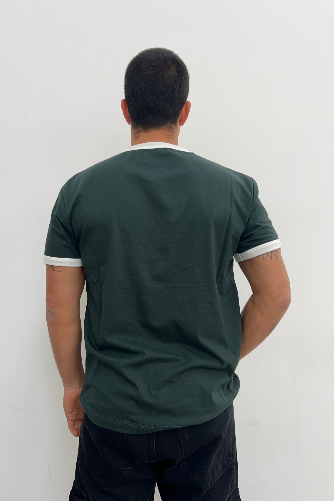 Remera Combinada Varsity Verde