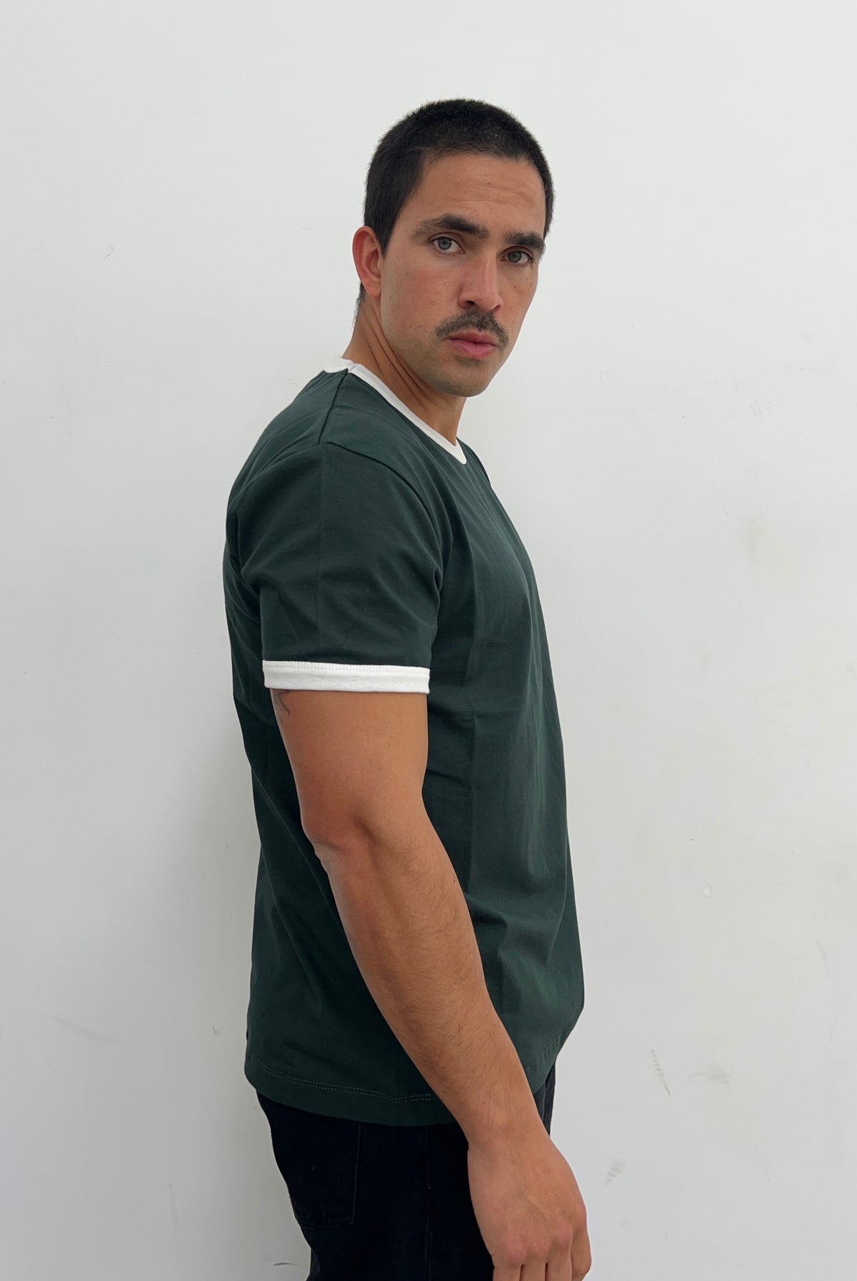 Remera Combinada Varsity Verde