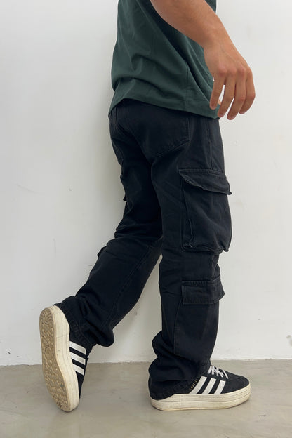 Jean Cargo Baggy 4 Bolsillos Detroit Negro