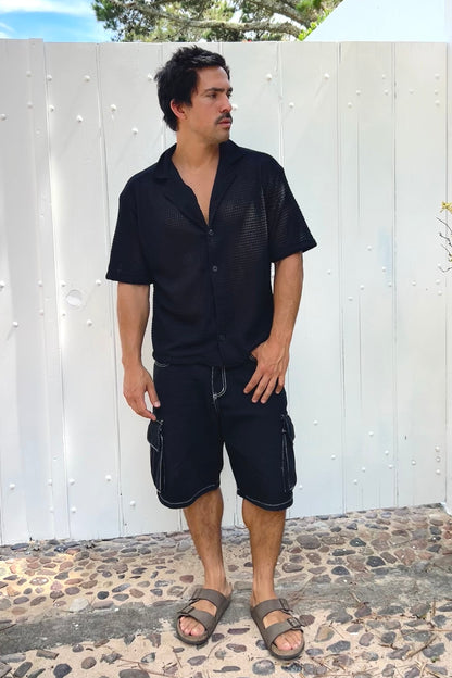Camisa Tejida Malaga Negro