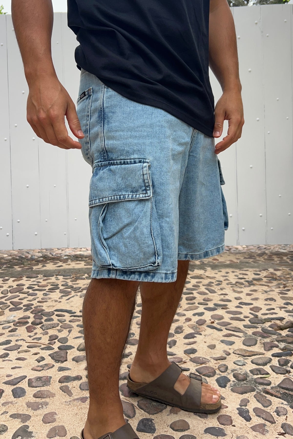 Bermuda Baggy Cargo Break Celeste