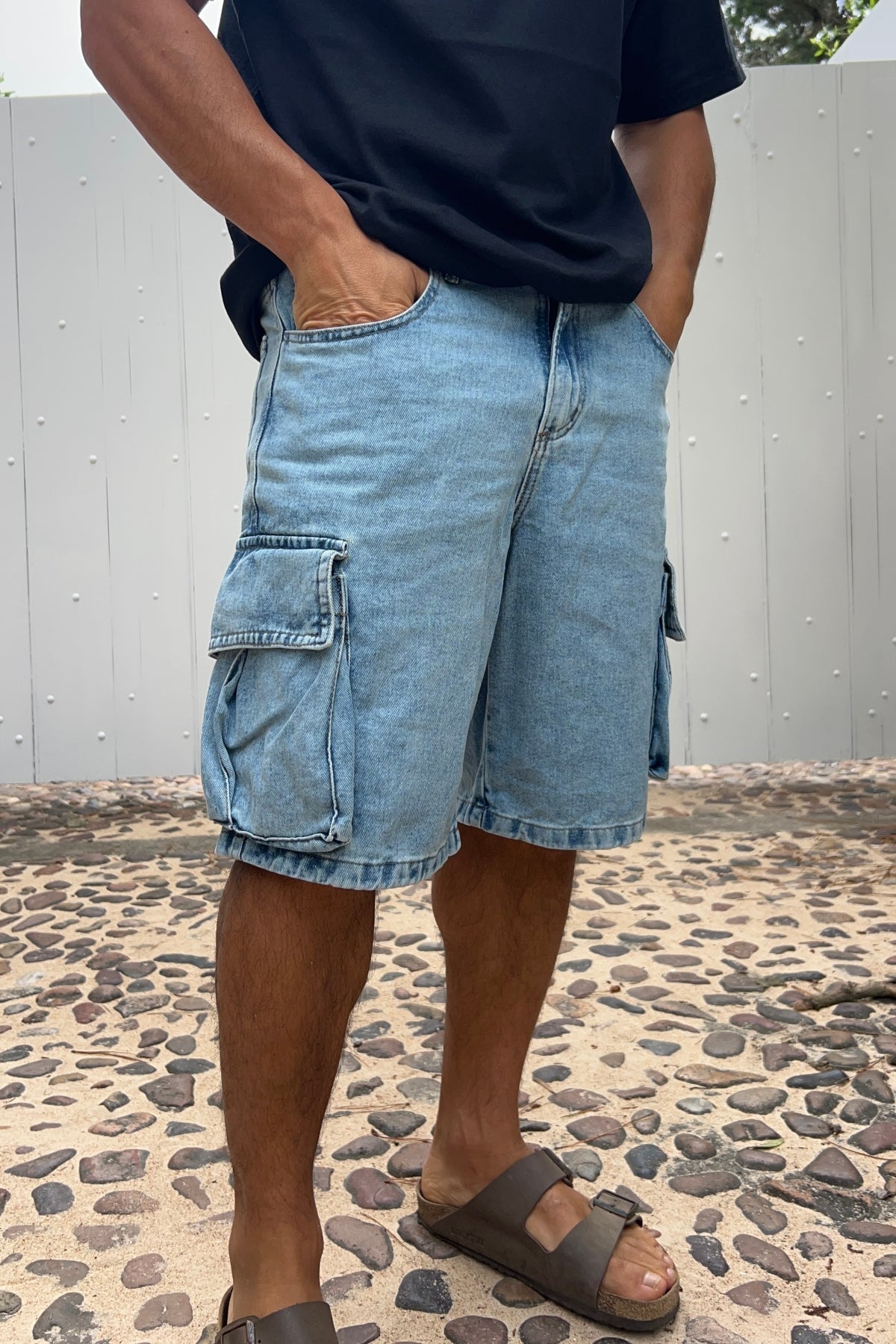 Bermuda Baggy Cargo Break Celeste