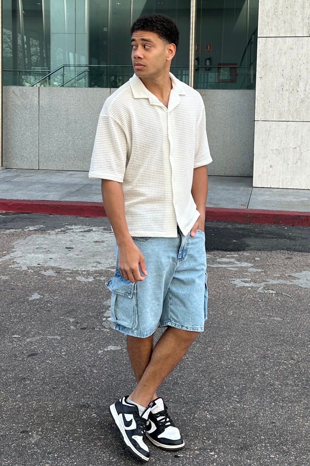 Bermuda Baggy Cargo Break Celeste