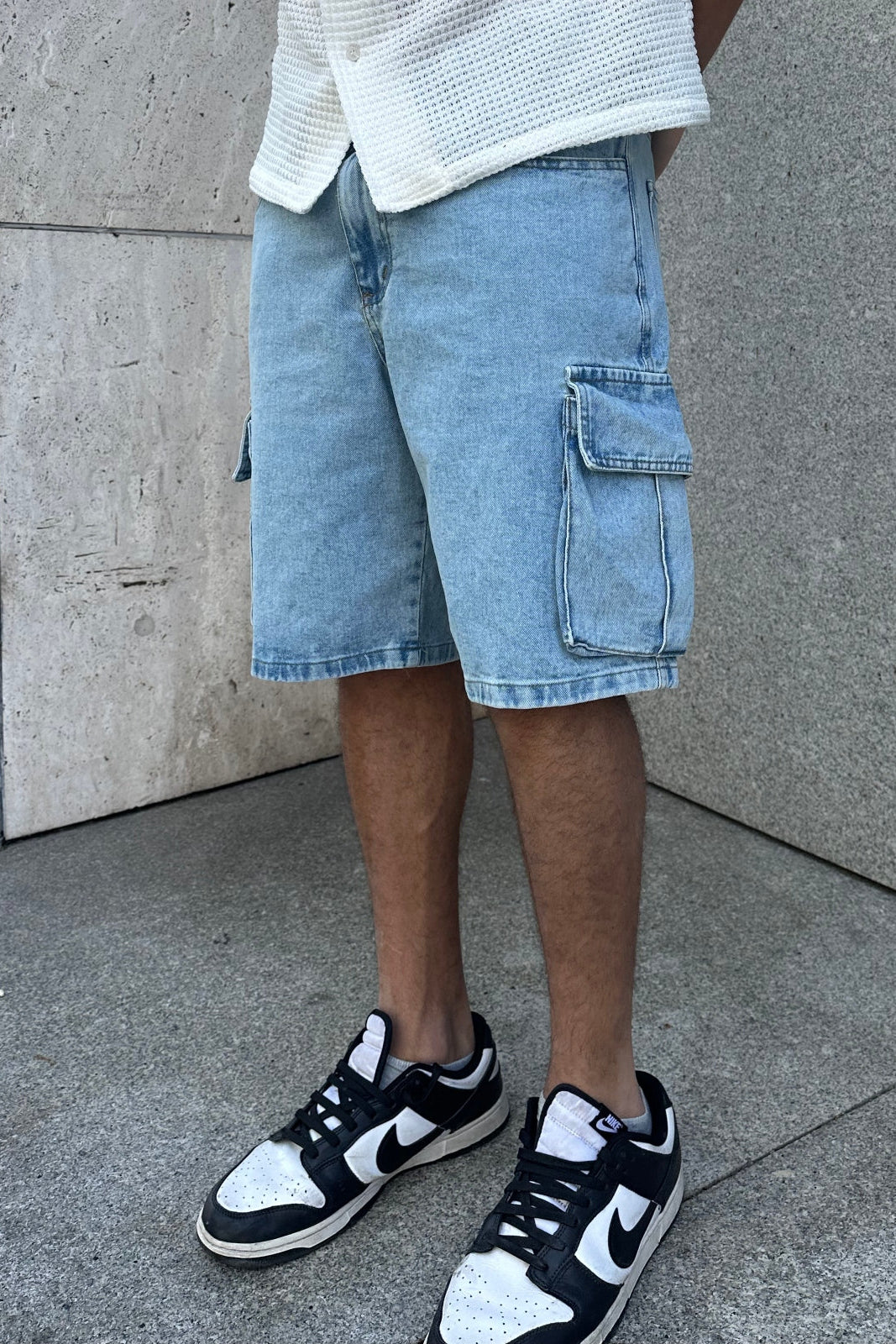 Bermuda Baggy Cargo Break Celeste