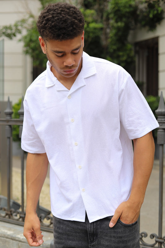 Camisa Lino Toscana Blanco