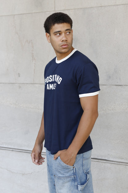 Remera Cuello Combinado Amalfi Azul