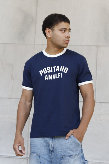 Remera Cuello Combinado Amalfi Azul