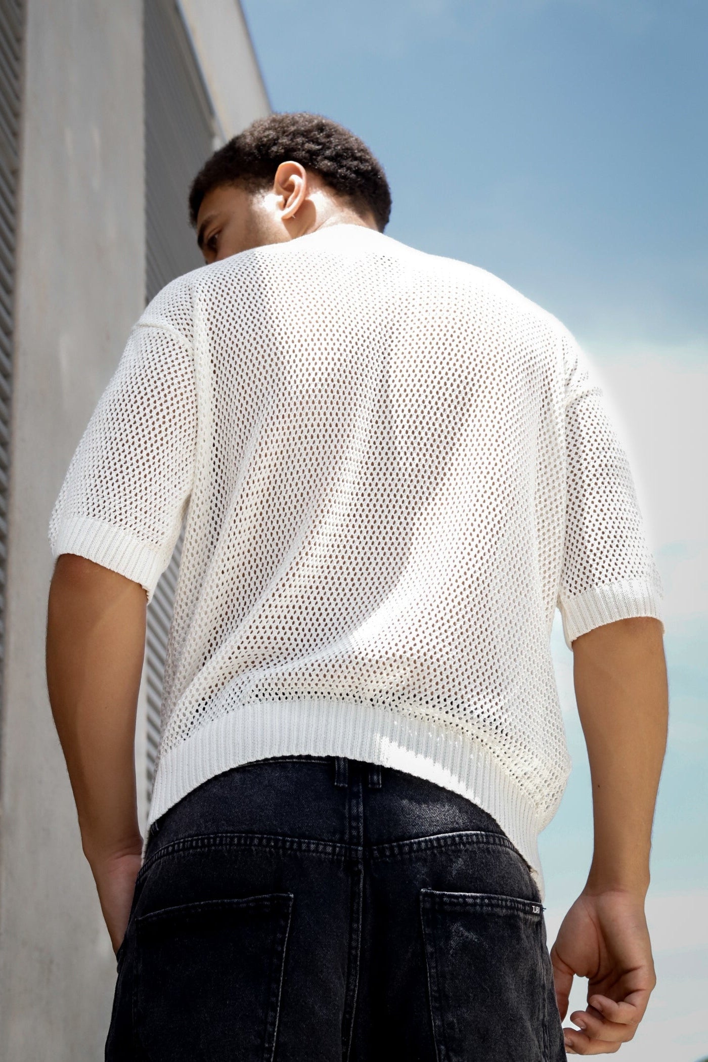 Remera Tejida Oversize Grecia Blanco