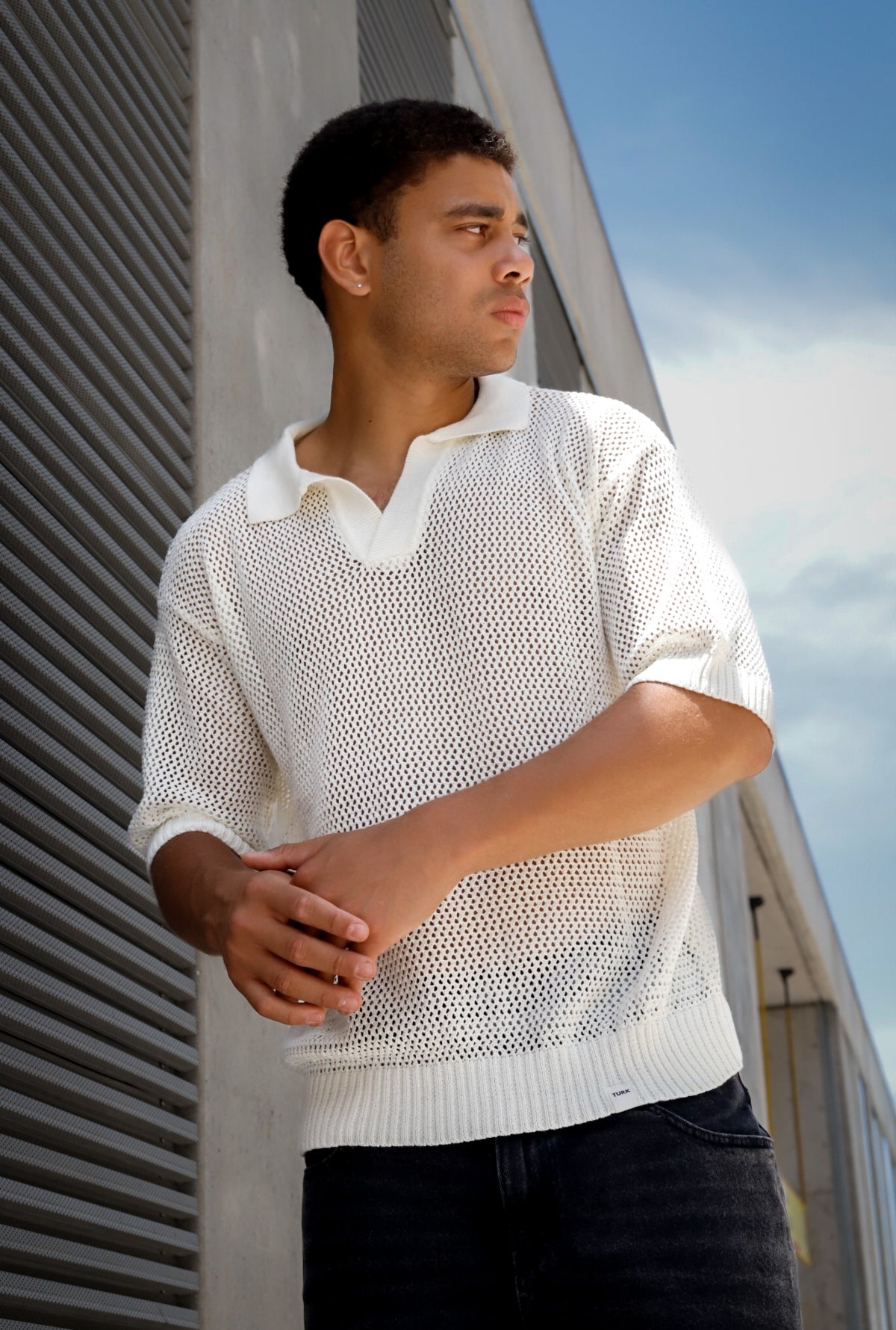 Remera Tejida Oversize Grecia Blanco