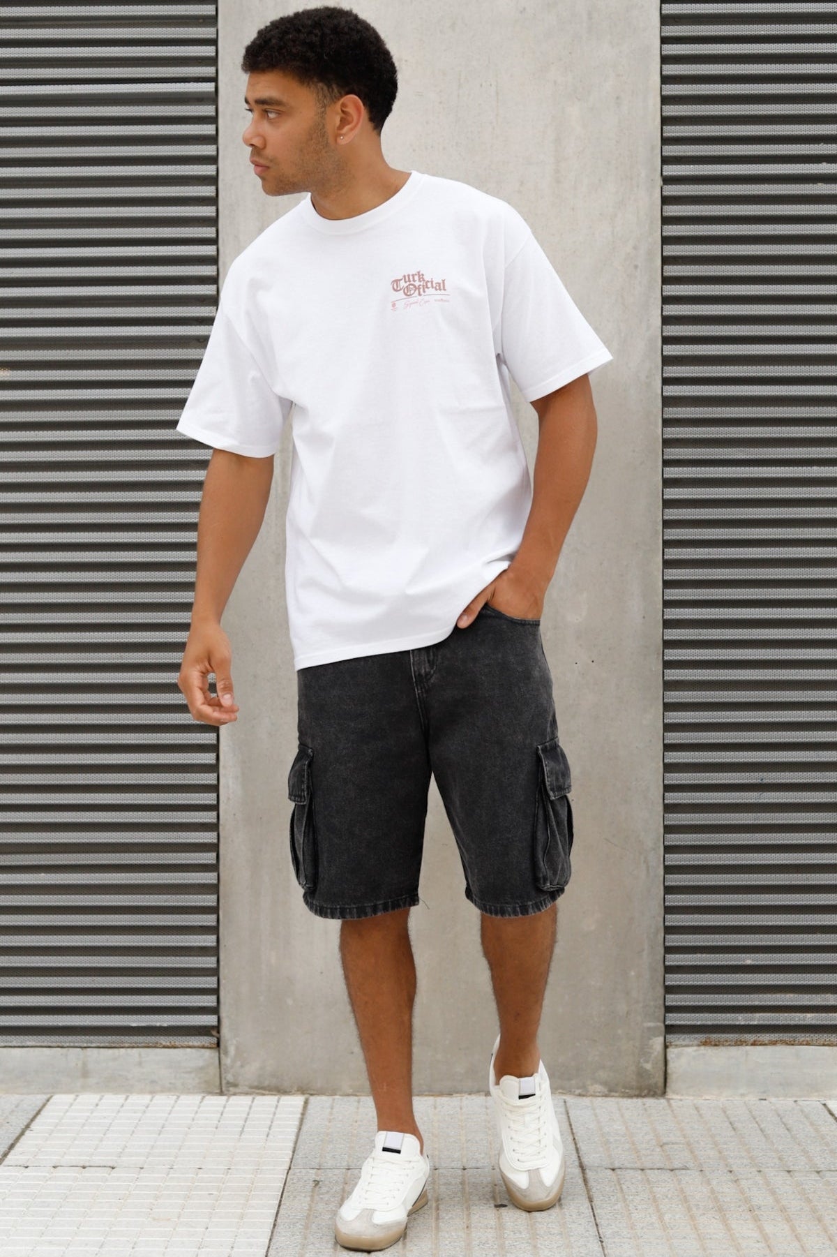 Bermuda Baggy Cargo Break Gris Oscuro