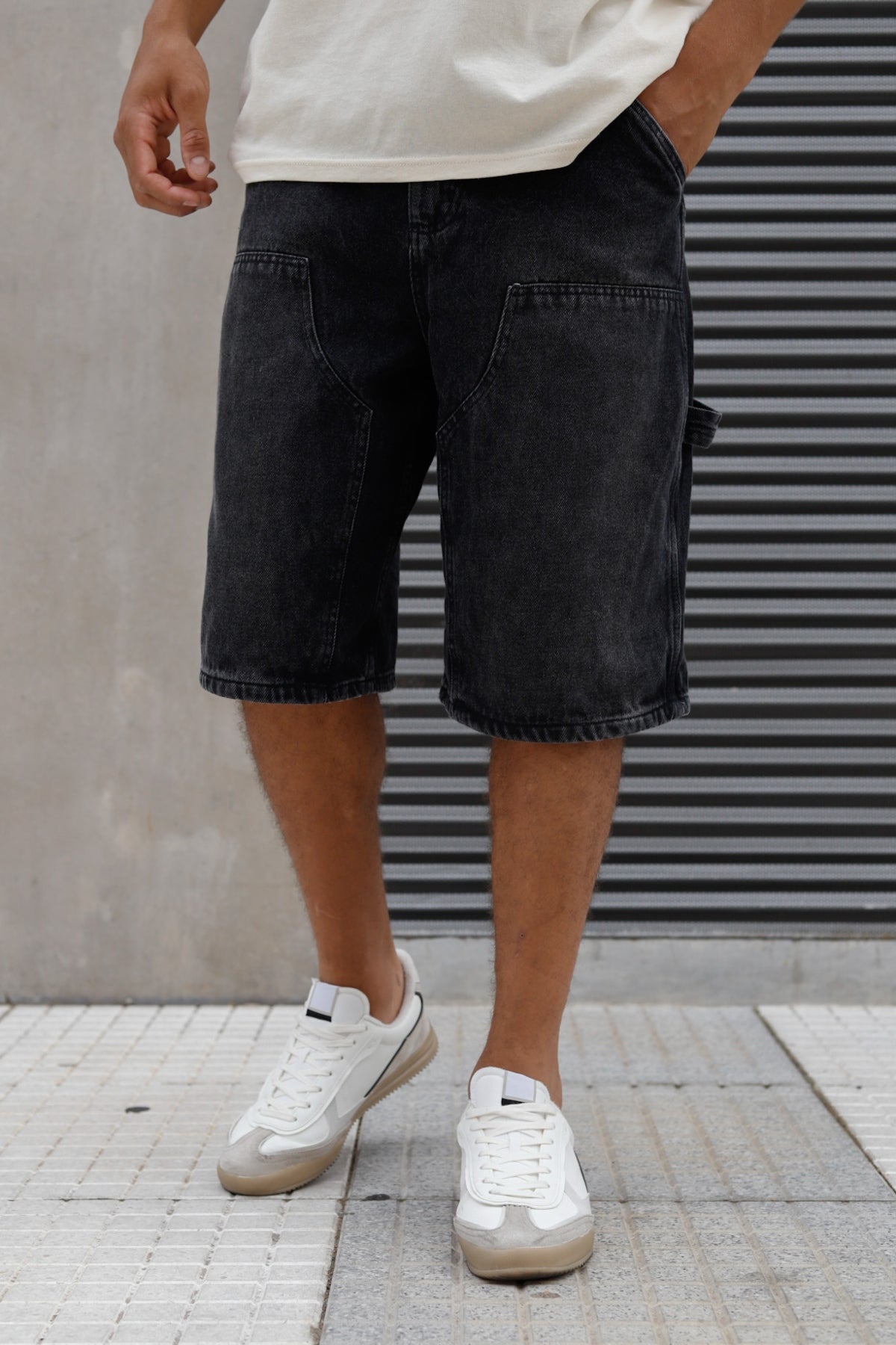 Bermuda Super Baggy Macba Gris Oscuro