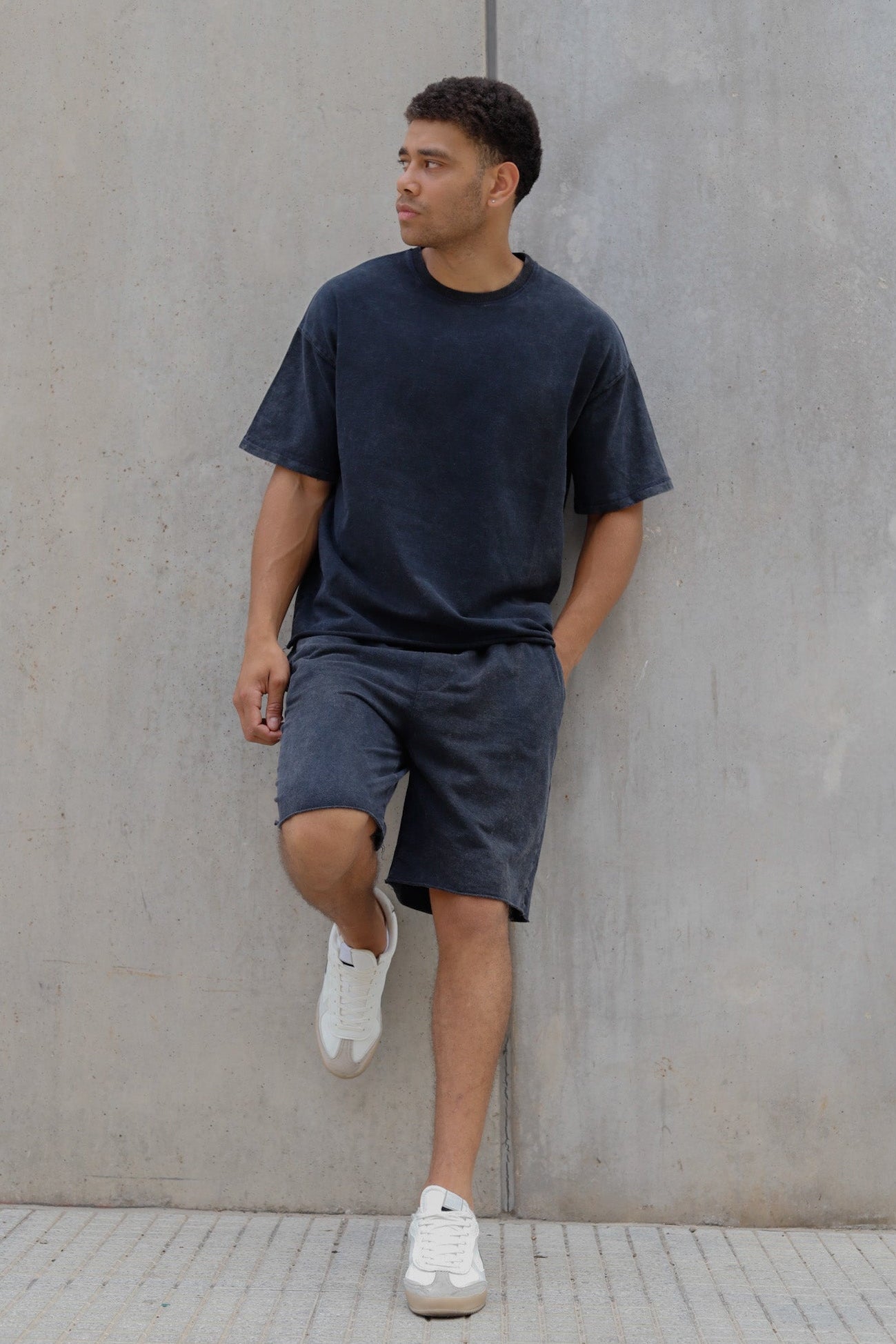 Bermuda Algodón Oporto Gris Oscuro