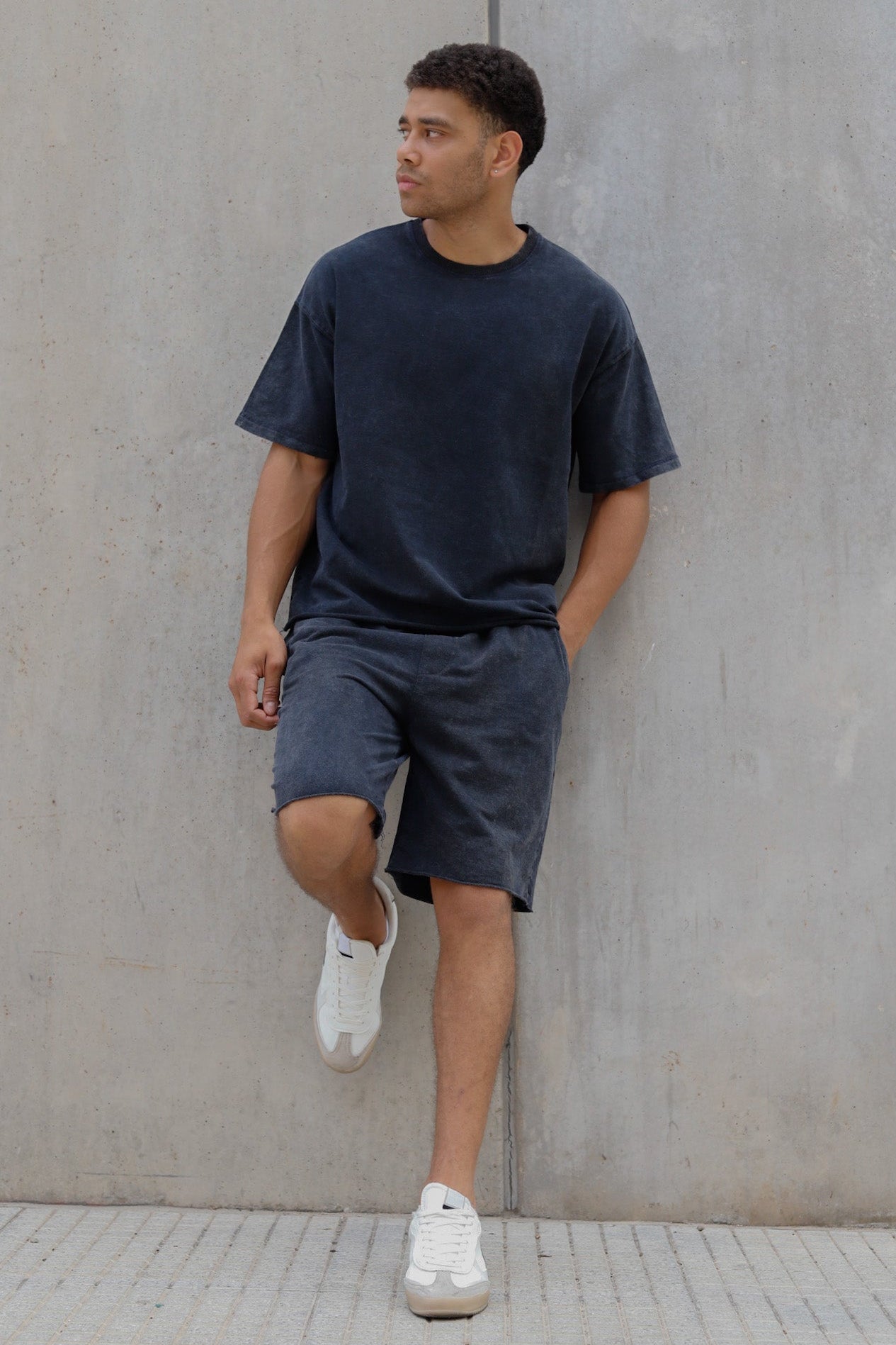 Remera Lisa Oporto Gris Oscuro