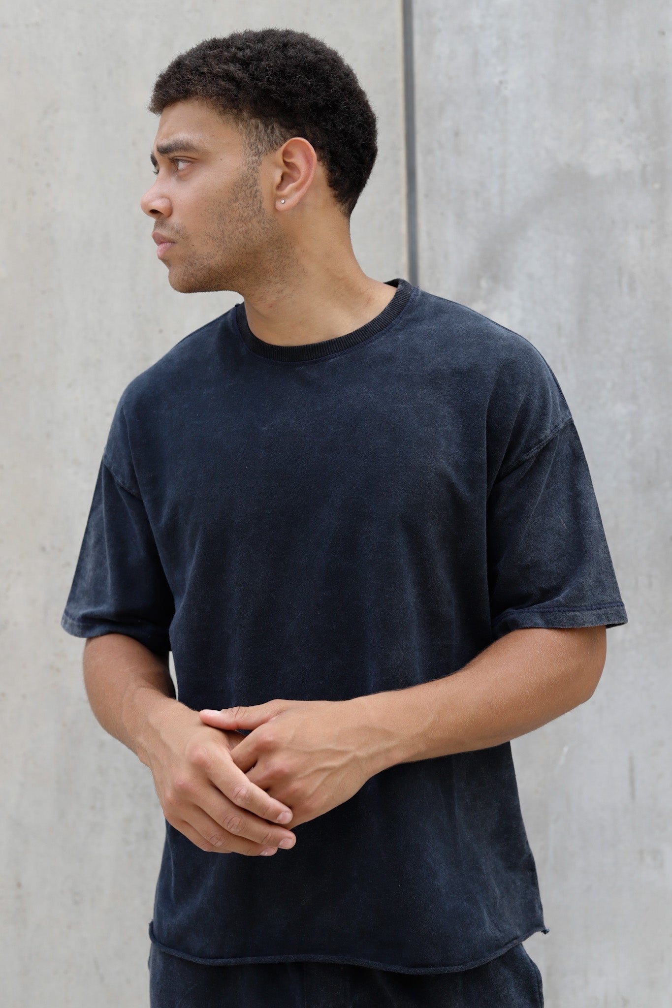 Remera Lisa Oporto Gris Oscuro