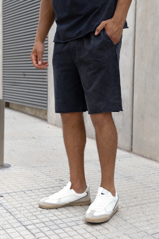 Bermuda Algodón Oporto Gris Oscuro