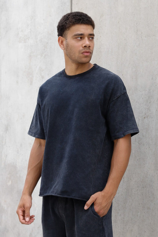 Remera Lisa Oporto Gris Oscuro