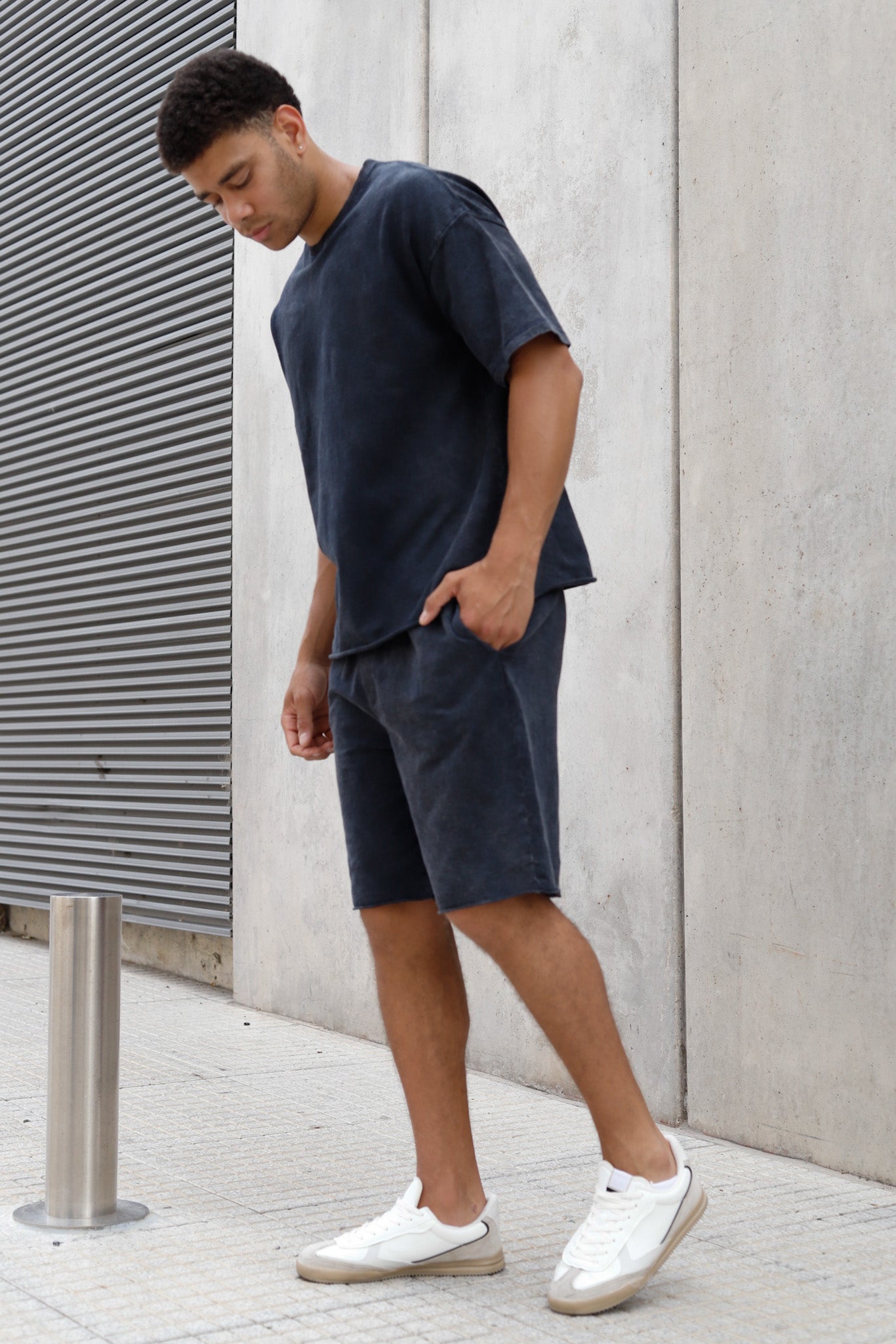 Bermuda Algodón Oporto Gris Oscuro