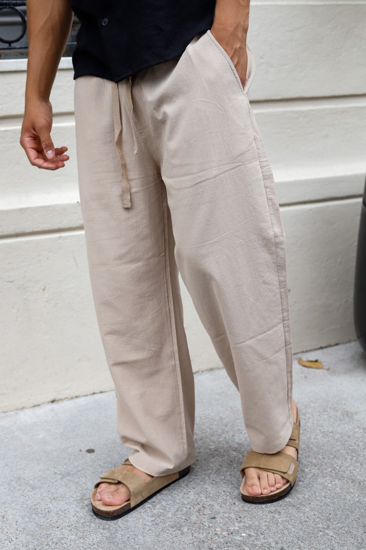 Pantalon Lino Toscana Beige