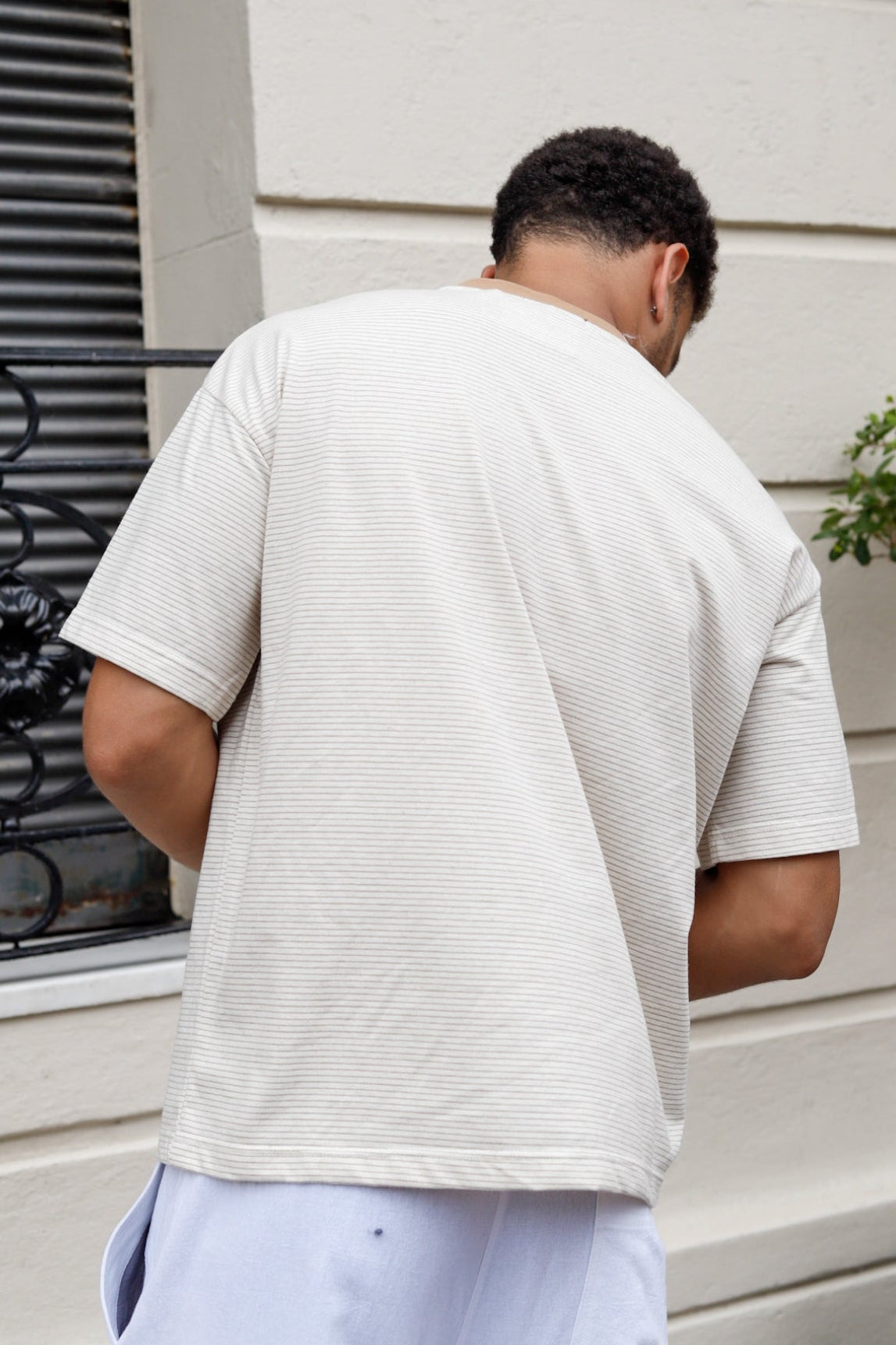 Remera Rayas Roma Beige