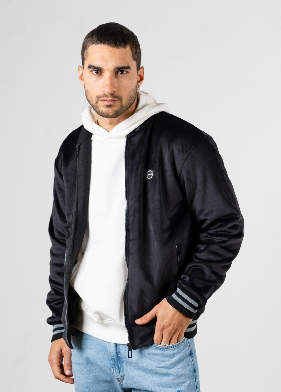 Campera Plush Denver Negro