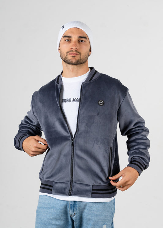 Campera Plush Denver Gris Claro