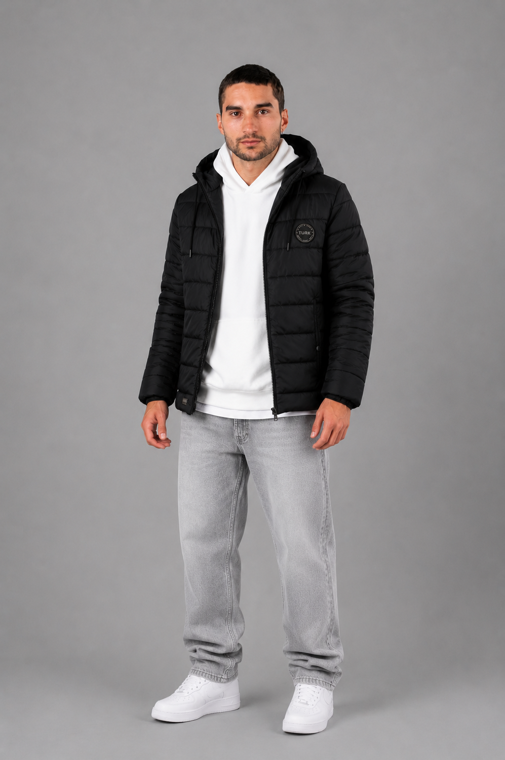Campera Nylon Inflada Okland Negro