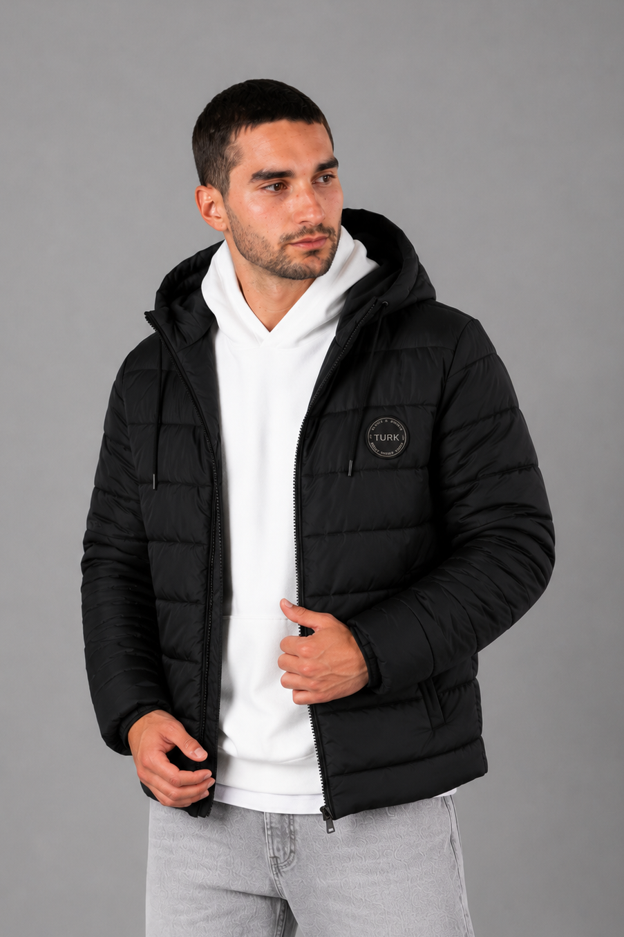Campera Nylon Inflada Okland Negro