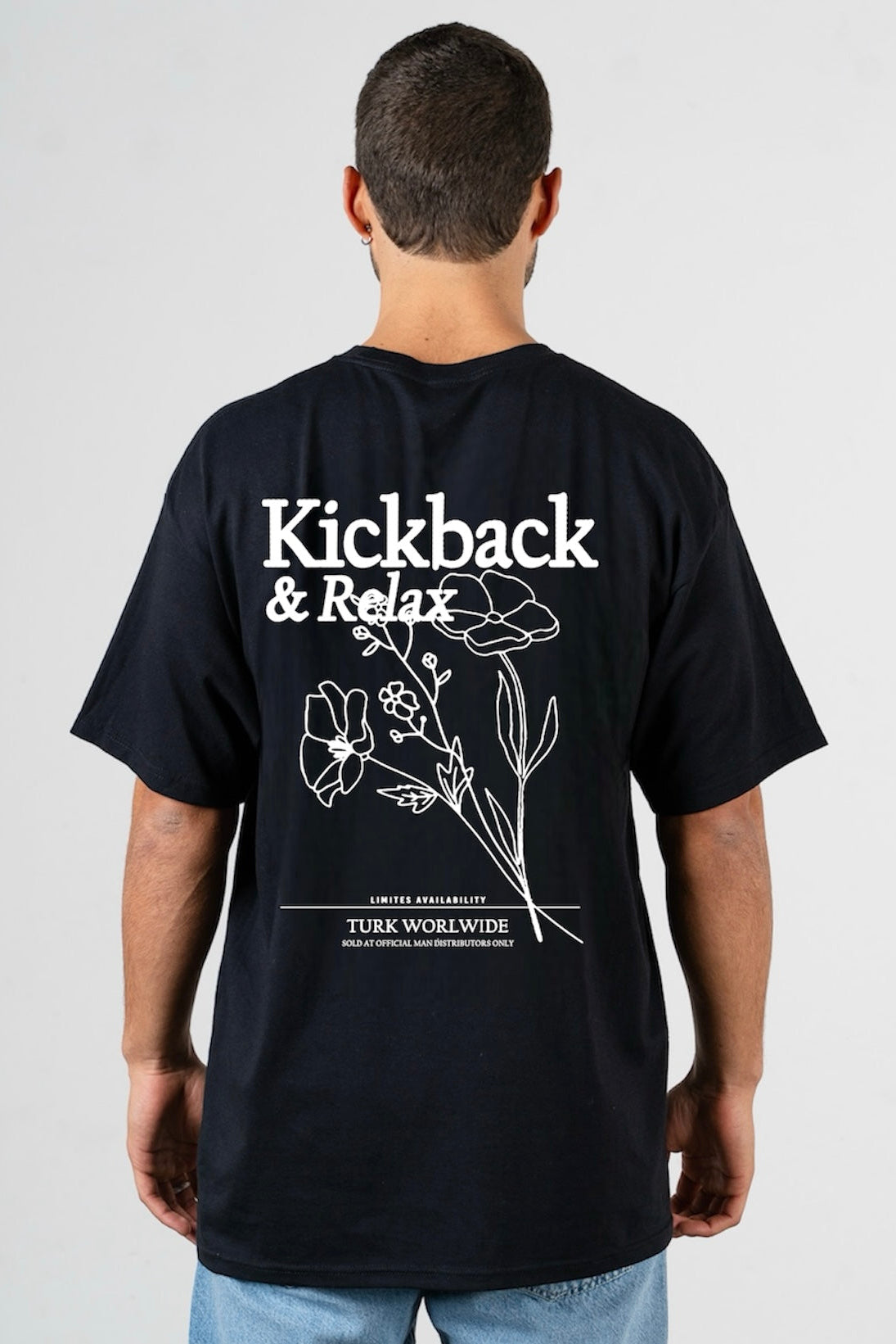 Remera Flowers Negro