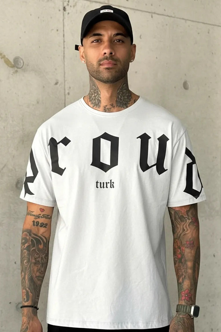 Remera Oversize Proud Gris Claro