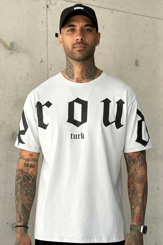 Remera Oversize Proud Gris Claro