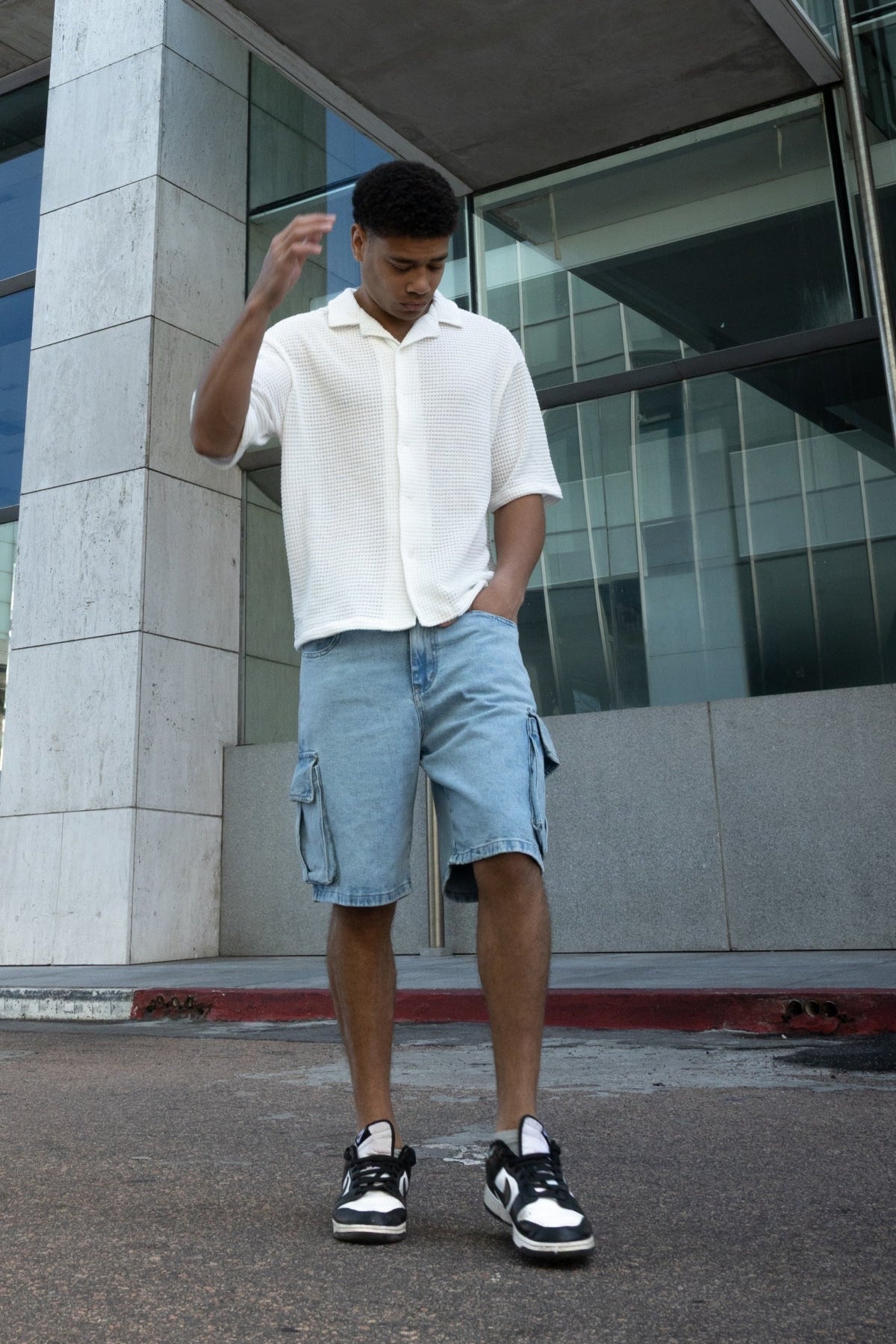 Bermuda Baggy Cargo Break Celeste