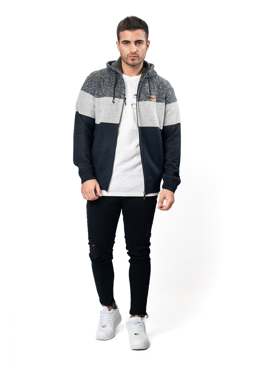 Campera Hilo Tejida Okland Azul