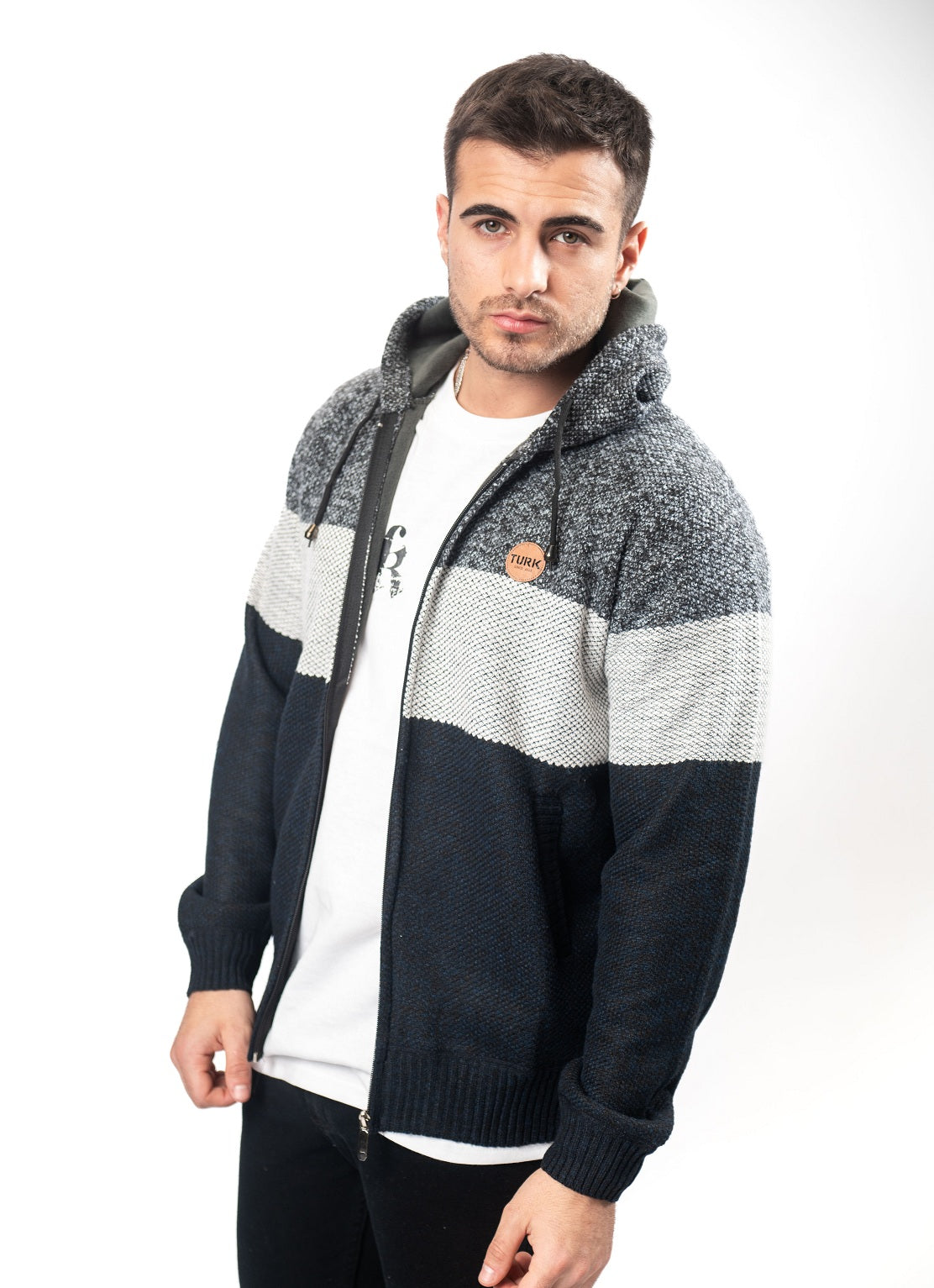 Campera Hilo Tejida Okland Azul