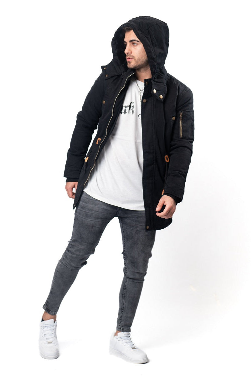 Parka Gabardina Alaska Negro