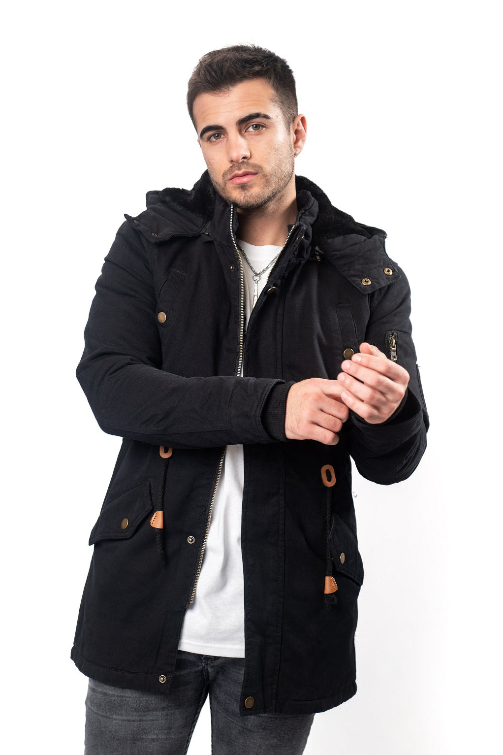 Parka Gabardina Alaska Negro