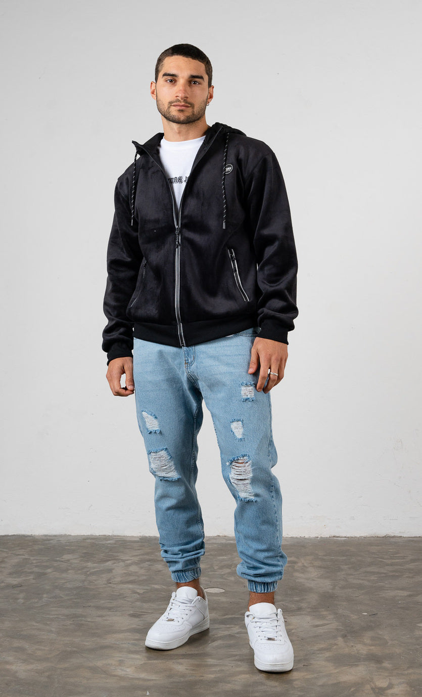 Campera Plush Alan Negro