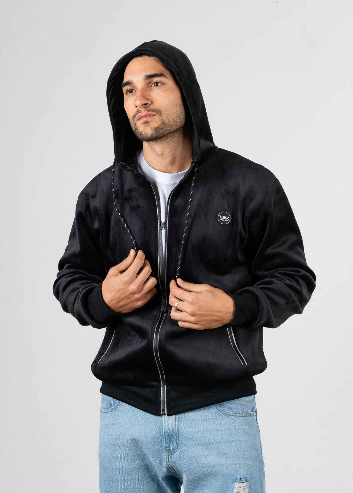 Campera Plush Alan Negro