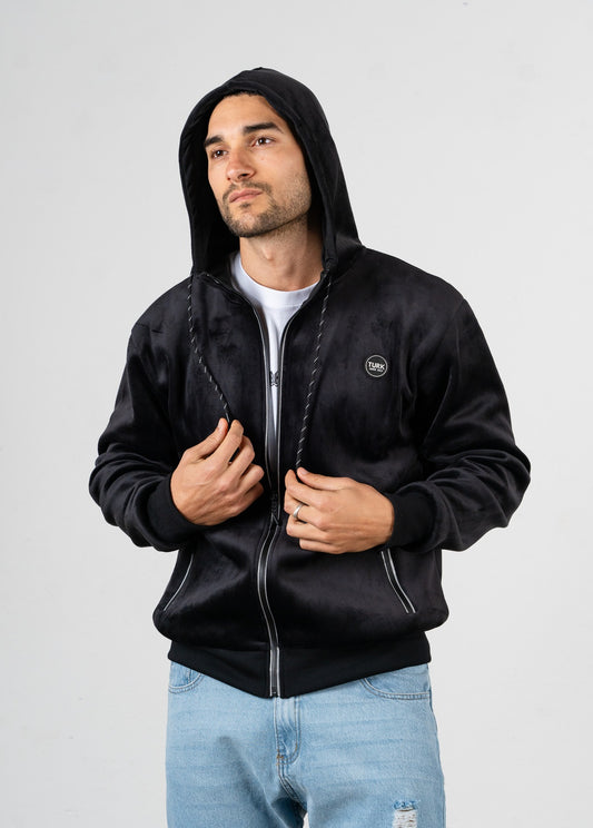Campera Plush Alan Negro