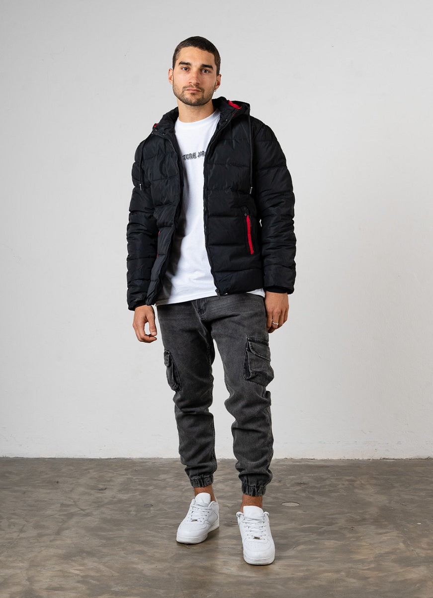 Campera Nylon Puffer Negro
