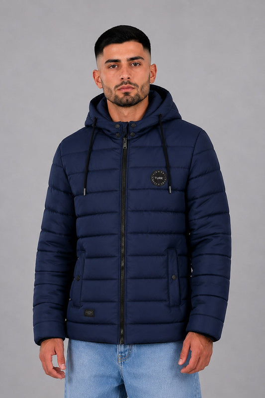 Campera Nylon Inflada Okland Azul