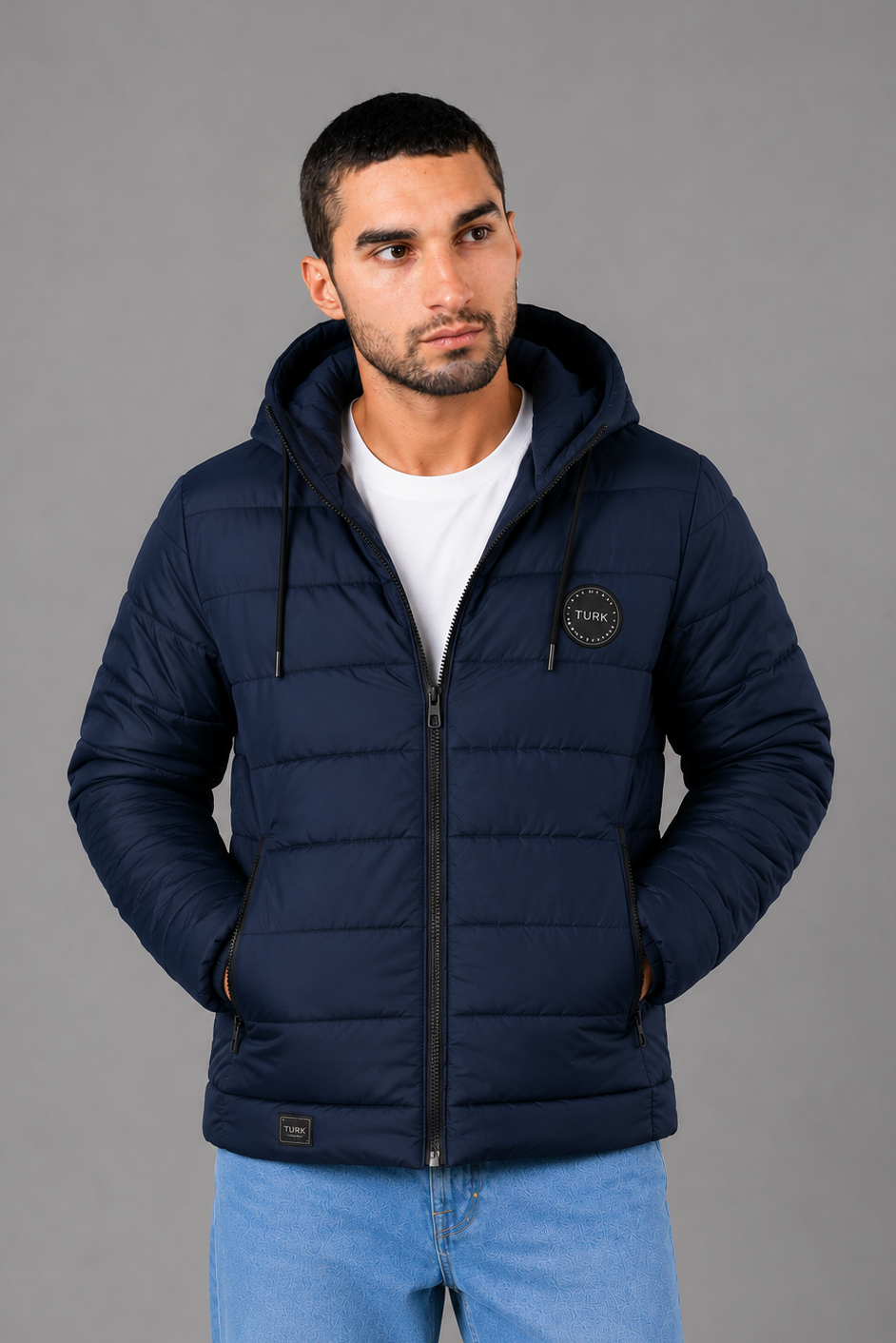 Campera Nylon Inflada Okland Azul