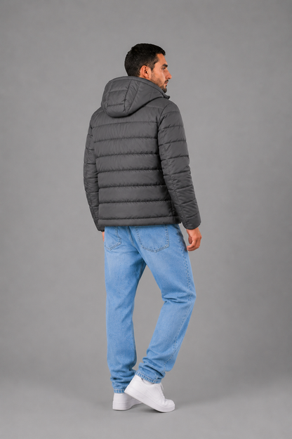 Campera Nylon Inflada Okland Gris