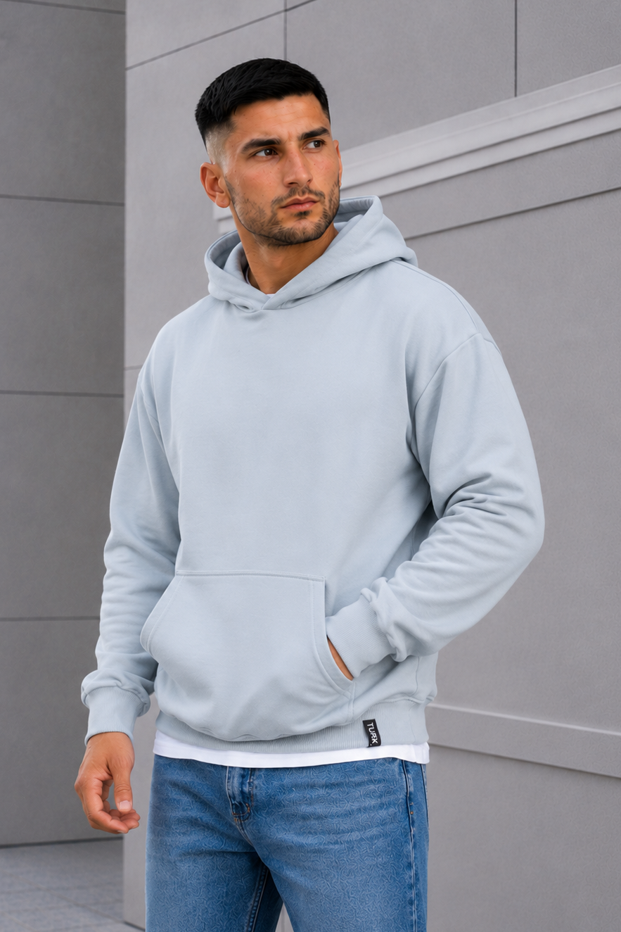 Canguro Liso Over Gris Perla