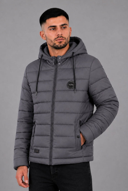 Campera Nylon Inflada Okland Gris