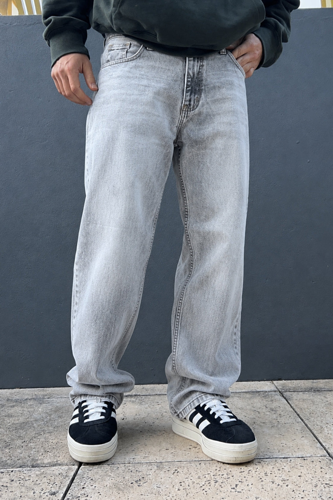 Baggy Liso Kansas Gris Claro