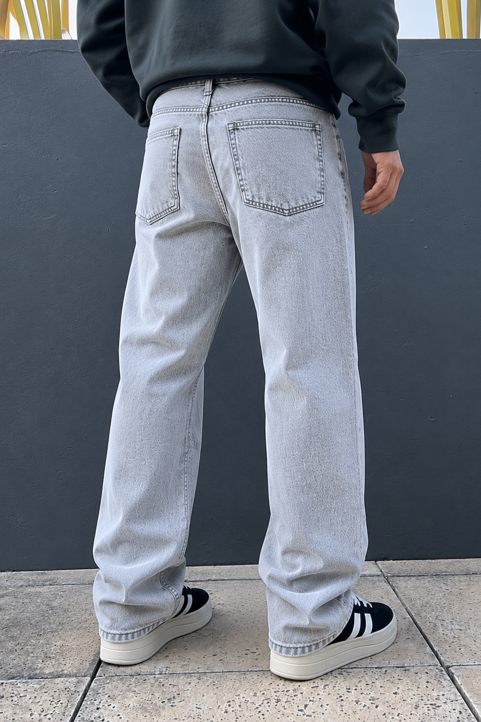 Baggy Liso Kansas Gris Claro