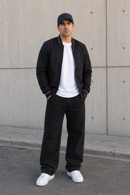 Bomber Nylon Dumas Negro